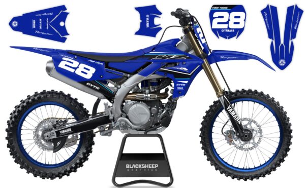 графика для yamaha комплект синих наклеек заводской дизайн