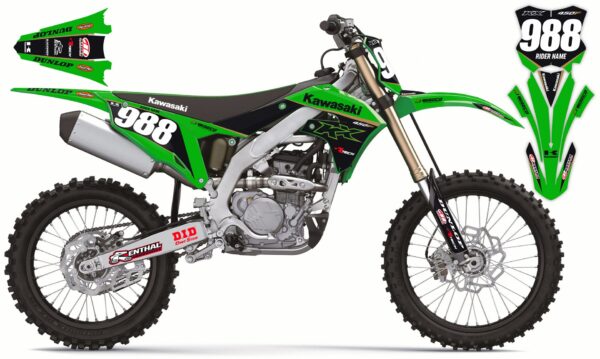 графика для kawasaki комплект наклеек стоковый