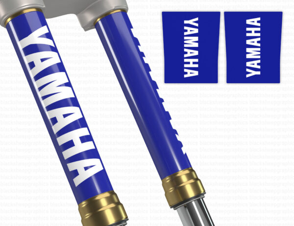 Наклейки на вилку yamaha синий фон
