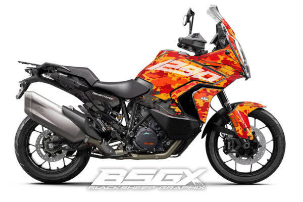графика для мотоцикла ktm adventure 1290 R S камуфляж оранжевый
