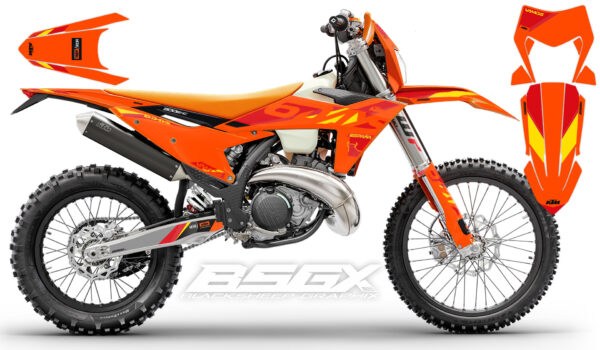 графика наклеек для мотоцикла ktm 6 sixdays espana 2025 в стоковом дизайне