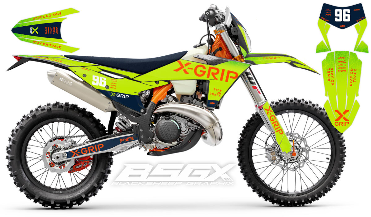 Комплект графики X-GRIP для мотоцикла KTM, заводской дизайн, салатовый цвет