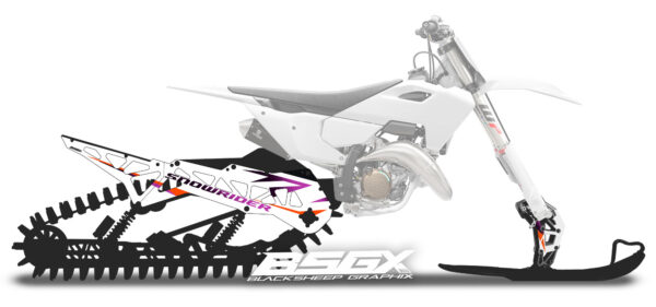 дизайн наклеек для гусеницы snowrider в стиле ktm