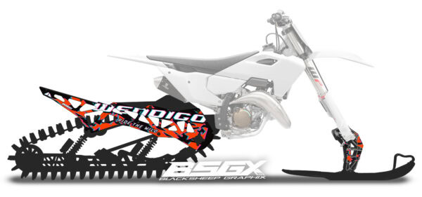 дизайн наклеек для гусеницы snowrider оранжевый