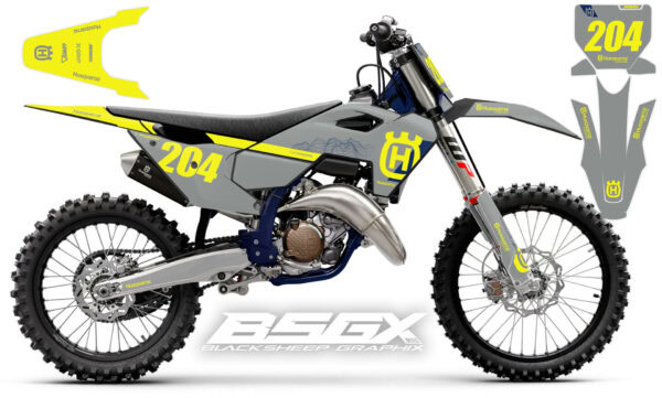 Заводской дизайн наклеек husqvarna te pro 2025 серый