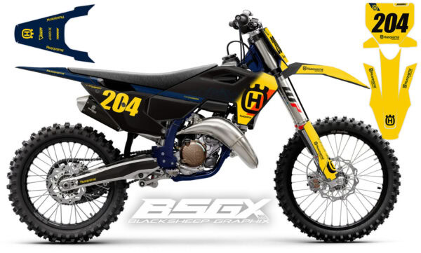 Заводской дизайн наклеек husqvarna te pro 2025 черный