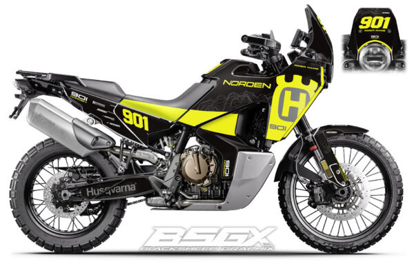 наклейки графика для мотоцикла husqvarna norden 901 черные