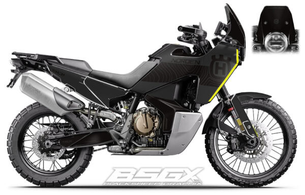 наклейки графика для мотоцикла husqvarna norden 901 стоковый стиль черный